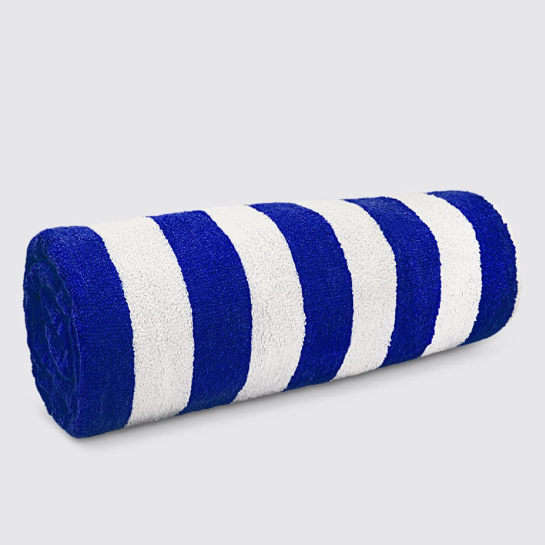 Cabana Stripes Beach Towel (Blue)
