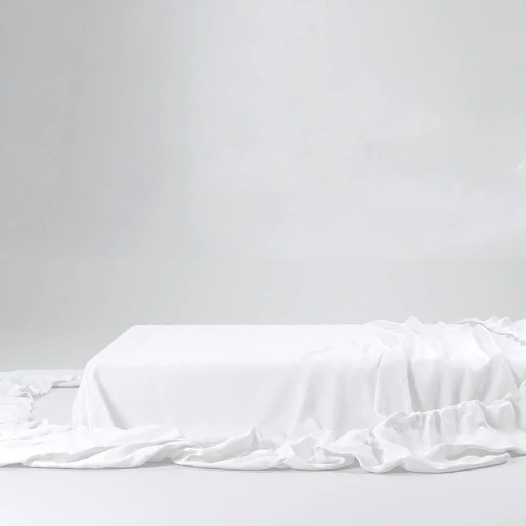 Percale Blanc Fitted Sheet