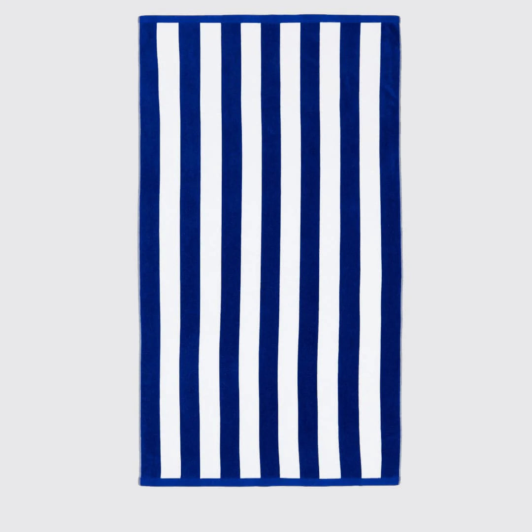 Cabana Stripes Beach Towel (Blue)