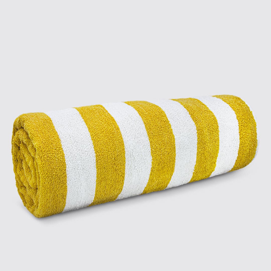 Cabana Stripes Beach Towel (Yellow)
