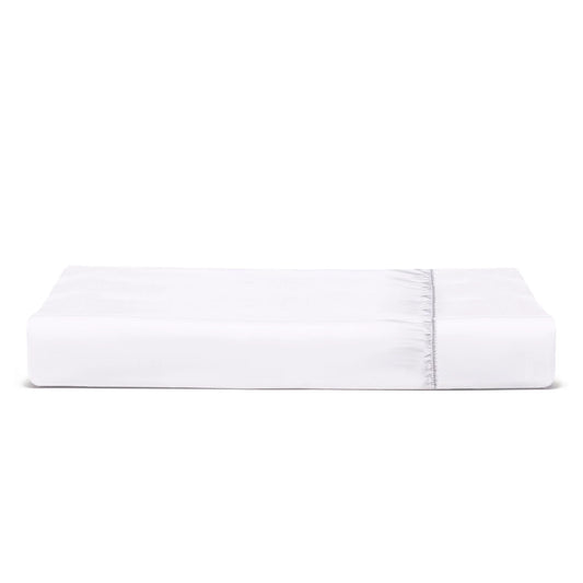 Percale Blanc Fitted Sheet